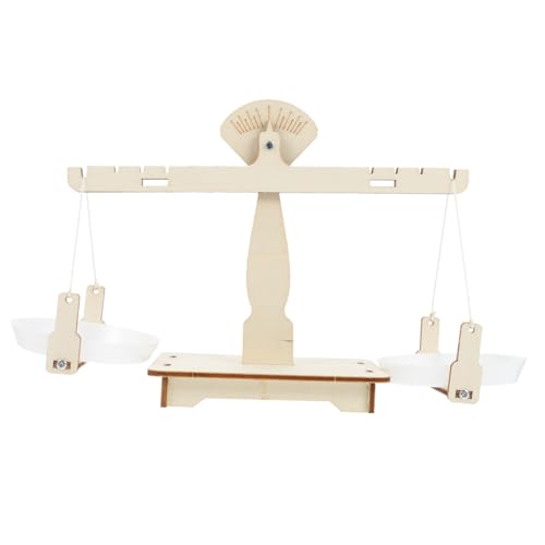 Hohopeti Stem Lernwaage Bausatz aus Holz DIY Balance Waagen Modell für Schulphysik Interaktives Wissenschafts Technikspielzeug für Ab Jahren Fördert Hand Auge koordination und Verständnis von Hohopeti