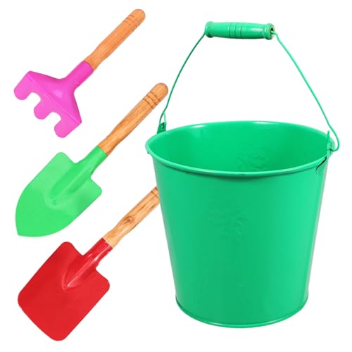 Hohopeti Strandspielzeug mit Robustem Eimer und Kleiner Schaufel für Sandkasten Garten und Strand Fördert Feinmotorik und Koordination Bunte Farbauswahl Langlebig und Sicher von Hohopeti