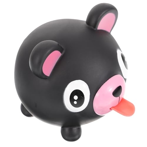 Hohopeti Stressabbau Schwarzer Bär Quietschendes PVC Animal Doll Langlebiges Lustiges Sensorik für Angst Spannungsreduktion von Hohopeti