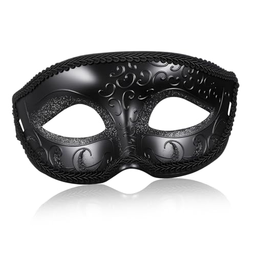 Hohopeti Stylische Retro Masquerade Cosplay Party Halbgesichtsmaske Schwarz für Halloween Karneval Kostümfest und Themenpartys Erwachsene Hohopeti Stylische Retro Masquerade Cosplay Party Halbgesichtsmaske Schwarz für Halloween Karneval Kostümfest und Themenpartys Erwachsene von Hohopeti