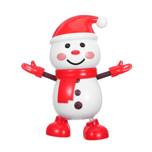 Hohopeti Tanzender Weihnachts Schneemann Figurine Weihnachtsdekoration Lustiges Animiertes Musikspielzeug Batteriebetrieben Vielseitig für Büro Tisch Balkon Auto von Hohopeti