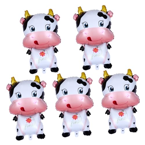 Hohopeti Teiliges Aluminiumfolie Ballon Kuhmotiv Wiederverwendbar Metallischer Glanz Niedliche Kuhform Partydekoration für Geburtstag und Jahr Des Ochsen Fest Hohopeti Teiliges Aluminiumfolie Ballon Kuhmotiv Wiederverwendbar Metallischer Glanz Niedliche Kuhform Partydekoration für Geburtstag und Jahr Des Ochsen Fest von Hohopeti
