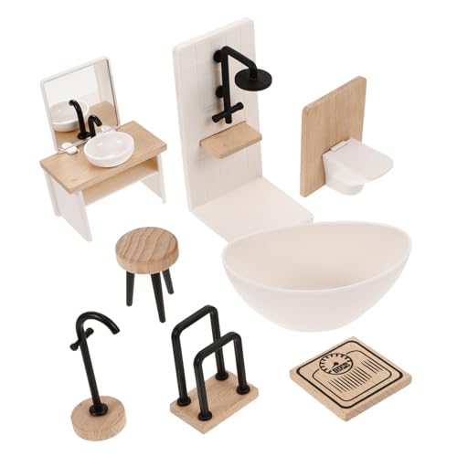 Hohopeti Teiliges Miniatur Badezimmermöbel Set Realistische Puppenhaus Deko Robustes Badezimmerzubehör für Puppenhäuser Geeignet für Miniaturlandschaften und Kinderspielzeug Hohopeti Teiliges Miniatur Badezimmermöbel Set Realistische Puppenhaus Deko Robustes Badezimmerzubehör für Puppenhäuser Geeignet für Miniaturlandschaften und Kinderspielzeug von Hohopeti