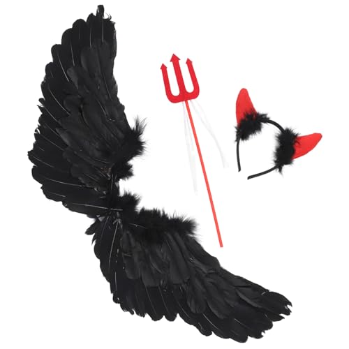 Hohopeti Teufelsflügel Kostüm für Mädchen Faltbare Schwarze Flügel Einfach Anzuziehen Halloween Karneval Cosplay Bühnenkostüm Vielseitig für Rollenspiele und Kostümpartys Geeignet Hohopeti Teufelsflügel Kostüm für Mädchen Faltbare Schwarze Flügel Einfach Anzuziehen Halloween Karneval Cosplay Bühnenkostüm Vielseitig für Rollenspiele und Kostümpartys Geeignet von Hohopeti