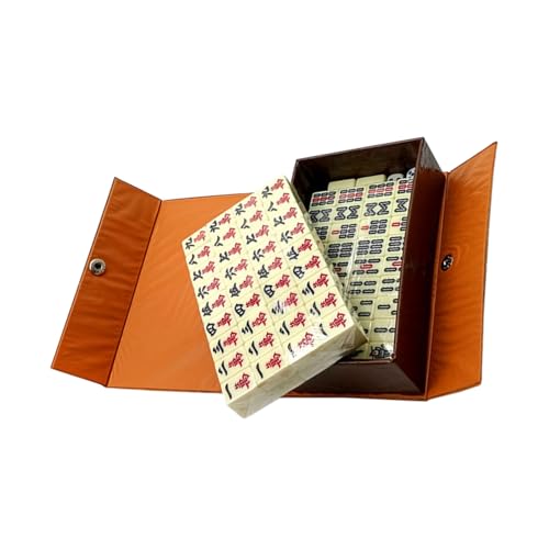 Hohopeti Tragbares Mahjong mit Würfeln Kleines Leichtes Chinesisches Brettspiel für Familie Party Spiele Unterwegs Handliches Reise von Logik und Geschicklichkeit von Hohopeti