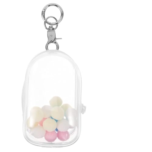 Hohopeti Transparente Mini Puppen Aufbewahrungstasche PVC Klarer Figuren Beutel mit Silberner Aufhängeschlaufe und Pompom Wiederverwendbar Robuster Doll Container für Miniatur Puppen Hohopeti Transparente Mini Puppen Aufbewahrungstasche PVC Klarer Figuren Beutel mit Silberner Aufhängeschlaufe und Pompom Wiederverwendbar Robuster Doll Container für Miniatur Puppen von Hohopeti