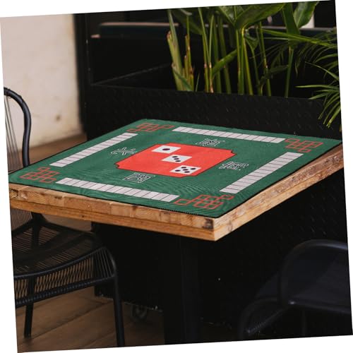 Hohopeti Verdickte rutschfeste Mahjong spielmatte Quadratische Tischauflage für Dominoes und Poker Geräuschdämpfende Verschleißfeste Spielfeld unterlage für Zuhause und Gastronomie von Hohopeti