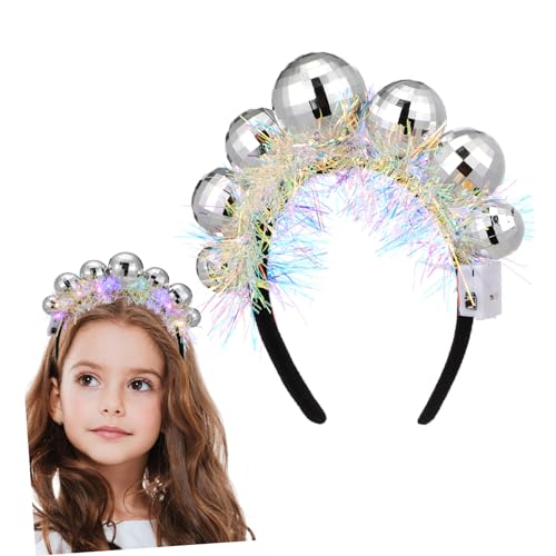 Hohopeti Vintage Disco Ball Stirnband aus Kunststoff Verstellbar Bequemes Weihnachts Party Accessoire für Damen und Mädchen Langlebig für Festliche Disco Kostüme Hohopeti Vintage Disco Ball Stirnband aus Kunststoff Verstellbar Bequemes Weihnachts Party Accessoire für Damen und Mädchen Langlebig für Festliche Disco Kostüme von Hohopeti