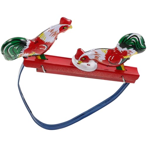 Hohopeti Vintage Eisen Hahn mit Pickbewegung Stabiles Traditionelles Hühnerspielzeug aus Metall Dekoratives Retro Geflügelspiel für Sammler und Gartenliebhaber von Hohopeti