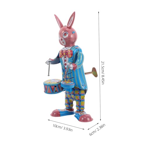 Hohopeti Vintage Eisen Trommler Hase Aufziehroboter Dekoratives Retro Blechspielzeug Kreatives Geschenk Für Büro Zuhause Hohopeti Vintage Eisen Trommler Hase Aufziehroboter Dekoratives Retro Blechspielzeug Kreatives Geschenk Für Büro Zuhause von Hohopeti
