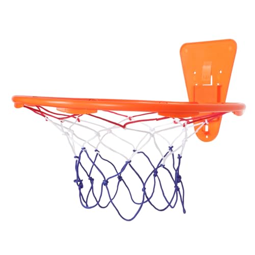 Hohopeti Wandmontierter Basketballkorb für Faltbarer Geräuschloser Indoor Basketball Hoop Orange für Hause Einfache Installation ohne Bohren Platzsparend und von Hohopeti