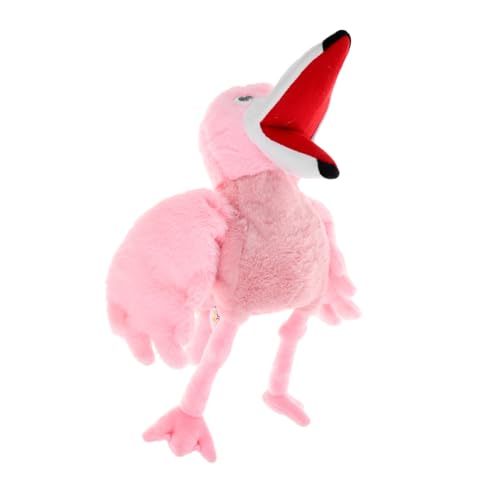Hohopeti Weiche Plüsch Flamingo Handpuppe für Realistische Tier handspielpuppe Weicher Kuschelstoff Fördert Fantasie und Kommunikation Waschbar und Hautfreundlich von Hohopeti