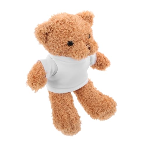 Hohopeti Weicher DIY Plüschbär mit Weißem Blanko T Shirt Kuscheliges Stofftier für Erwachsene Personalisierbares für Geburtstage Babypartys Weihnachten Vielseitiges von Hohopeti