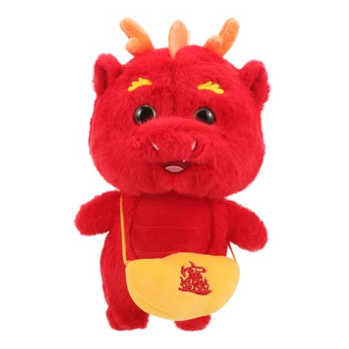 Hohopeti Weiches Chinesisches Drachenplüschtier Tischdeko Glücksbringer Dragon Doll Kuscheliges Geschenk für Familie Freunde zum Neujahr von Hohopeti