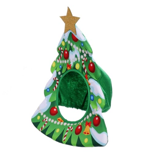 Hohopeti Weihnachtliche Show-kopfbedeckung Weihnachtsbaum Design Leichtes Atmungsaktives Party-accessoire für Festliche Aufführungen und Weihnachtsfeiern von Hohopeti