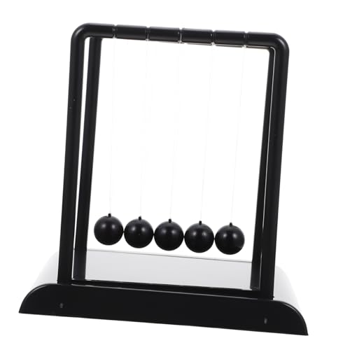 Hohopeti Wissenschaftliches Pendelspiel Balancekugeln Desktop Dekoration Schwarz Großer Newton Cradle für Home Office Schreibtisch Kreatives Geschenk und Lernspielzeug von Hohopeti
