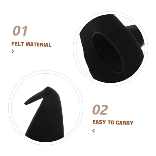 Hohopeti Zaubererhut Für Erwachsene Halloween Dekor Halloween Hexenhut Hexenkopfbedeckung Hexenkostüm Zubehör Kostümhut Kostümzubehör Für Party Zaubererhüte Für von Hohopeti