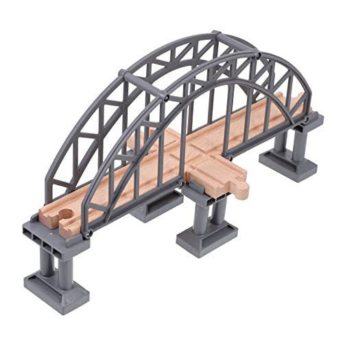 Hohopeti Zugbrücke aus Grauer Kreuzungsbogen Lernspielzeug für Kreative Zug Szenen Fördert Vorstellungskraft und Motorische Fähigkeiten Leicht und Tragbar für Flexibles von Hohopeti
