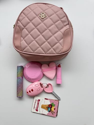 Handtaschen-Zubehör für kleine Mädchen, Prinzessinnen-Spielzeug, Handy, falsches Make-up, Brieftasche, Sonnenbrille, Schlüssel, Wasserflasche, Geburtstagsgeschenke für Mädchen von Hohosunlar