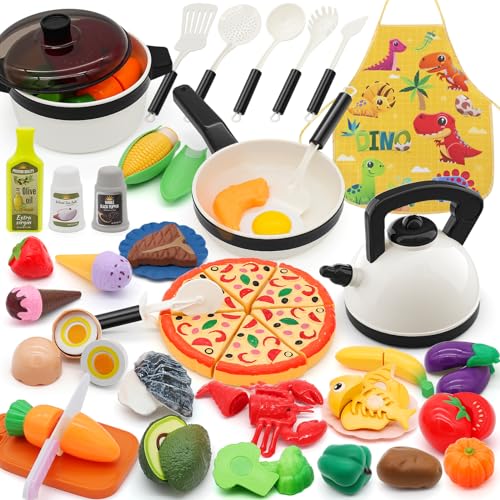 Hohosunlar 39-teiliges Spielküchen-Spielzeug-Zubehör-Set, Kinder-Küchen-Set mit Spieltöpfen und Pfannen, Pretend Play Food, Kochutensilien, Schürze, Kleinkind-Küchen-Spielset, Kinder, Mädchen, Jungen Hohosunlar 39-teiliges Spielküchen-Spielzeug-Zubehör-Set, Kinder-Küchen-Set mit Spieltöpfen und Pfannen, Pretend Play Food, Kochutensilien, Schürze, Kleinkind-Küchen-Spielset, Kinder, Mädchen, Jungen von Hohosunlar