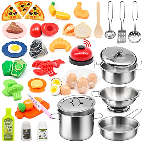 Kinderküche Zubehör, Matschküche Kinder Outdoor, Spielküche Lebensmittel Edelstahl Kochset Spielzeug Töpfe und Pfannenset, Küchespielzeug für Kleinkinder Jungen Mädchen ab 3 Jahren … Kinderküche Zubehör, Matschküche Kinder Outdoor, Spielküche Lebensmittel Edelstahl Kochset Spielzeug Töpfe und Pfannenset, Küchespielzeug für Kleinkinder Jungen Mädchen ab 3 Jahren … von Hohosunlar