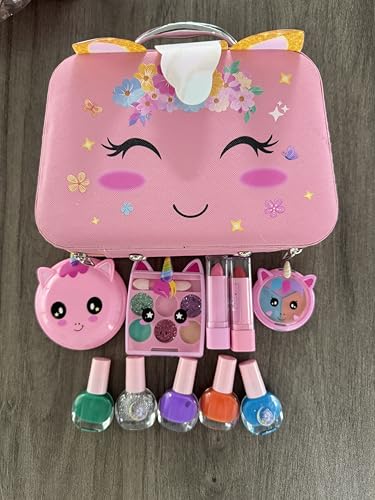 Kinderschminke Schminkkoffer Mädchen, Waschbar Schminke Spielzeug & Nagelstudio von Hohosunlar