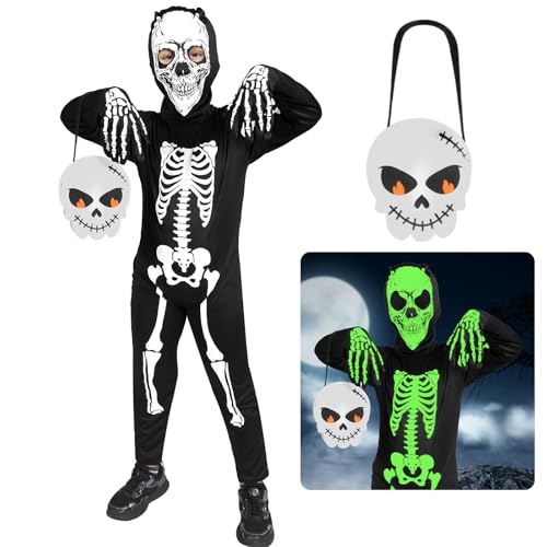 Hoiloie Skelett Kostüm Kinder,Halloween Kostüm Kinder,Skelett kostüm kinder Leuchtend für Jungen und Mädchen(5-7 Jahre) Hoiloie Skelett Kostüm Kinder,Halloween Kostüm Kinder,Skelett kostüm kinder Leuchtend für Jungen und Mädchen(5-7 Jahre) von Hoiloie