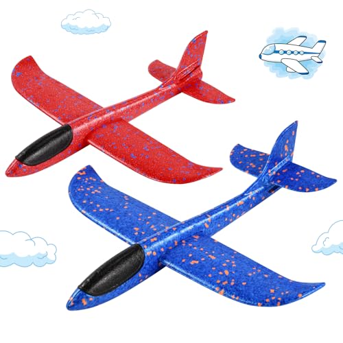 Hoiloie XXL 2 Stücke 44cm Styroporflieger Kinder,Flieger Styropor Flugzeug Styropor Kinder,Wurfgleiter Flieger mit 2 Flug Modi,Flugzeug Spielzeug für Kinder Jungen Mädchen ab 3 4 5 6 7 8 9 10 Jahre Hoiloie XXL 2 Stücke 44cm Styroporflieger Kinder,Flieger Styropor Flugzeug Styropor Kinder,Wurfgleiter Flieger mit 2 Flug Modi,Flugzeug Spielzeug für Kinder Jungen Mädchen ab 3 4 5 6 7 8 9 10 Jahre von Hoiloie
