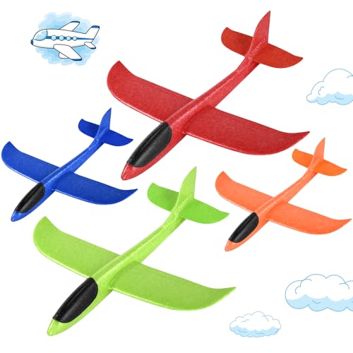 Hoiloie XXL 4 Stücke 44cm Styroporflieger, Flugzeug Spielzeug Mit 2 Flug Modi für Kinder Jungen Mädchen Ab 3-10 Jahre Hoiloie XXL 4 Stücke 44cm Styroporflieger, Flugzeug Spielzeug Mit 2 Flug Modi für Kinder Jungen Mädchen Ab 3-10 Jahre von Hoiloie