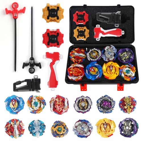 Hojalis 12in1 Kampfkreisel Set, Bey Burst Turbo Blade Set, Bidirektionaler Sender für 2 Sets Von Kampfkreisel, Tragbare Aufbewahrungsbox, Kreisel Spielzeug Geschenk für Kinder Ab 6 Jahren(Mehrfarbig) Hojalis 12in1 Kampfkreisel Set, Bey Burst Turbo Blade Set, Bidirektionaler Sender für 2 Sets Von Kampfkreisel, Tragbare Aufbewahrungsbox, Kreisel Spielzeug Geschenk für Kinder Ab 6 Jahren(Mehrfarbig) von Hojalis