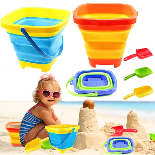 Hojalis 6Pcs Strand Sandspielzeug Set, Sandkasten Spielzeug, Strandspielzeug Kinder, 3 Silikon Zusammenklappbar Sandeimer Für Kinder, 3 Sandspielzeug Schaufel, für Kinder, Kleinkinder, Sandkasten Hojalis 6Pcs Strand Sandspielzeug Set, Sandkasten Spielzeug, Strandspielzeug Kinder, 3 Silikon Zusammenklappbar Sandeimer Für Kinder, 3 Sandspielzeug Schaufel, für Kinder, Kleinkinder, Sandkasten von Hojalis