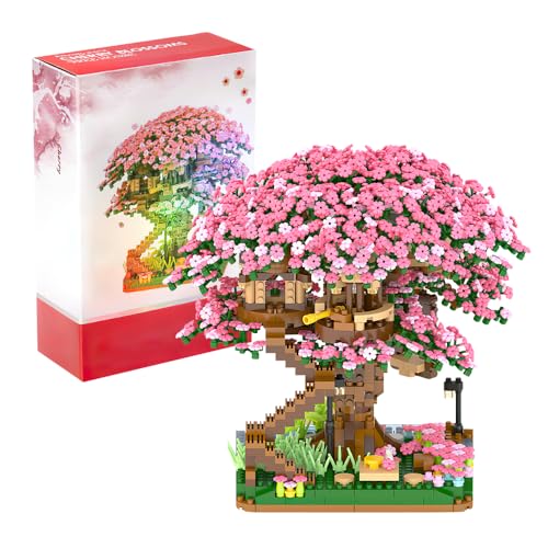 Hojalis Bonsai Baum Bausteine, 2008+ Pcs Sakura Baum Bausteine Bausatz, Mini Sakura Baumhaus Bonsai Baum Bausteine Set, Mini Kirschblüte Baumhaus Bonsai Baum Bausteine Set, Für Kinder Ab 14 Jahren Hojalis Bonsai Baum Bausteine, 2008+ Pcs Sakura Baum Bausteine Bausatz, Mini Sakura Baumhaus Bonsai Baum Bausteine Set, Mini Kirschblüte Baumhaus Bonsai Baum Bausteine Set, Für Kinder Ab 14 Jahren von Hojalis