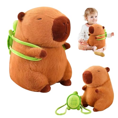 Hojalis Capybara Plüschtier, 23cm Capybara Kuscheltier, Niedlichen Capybara Plushies mit Schildkrötenrucksack, Simulation Capybara Plüschtier für Home Deko Kinder Geburtstagsgeschenk (23CM) Hojalis Capybara Plüschtier, 23cm Capybara Kuscheltier, Niedlichen Capybara Plushies mit Schildkrötenrucksack, Simulation Capybara Plüschtier für Home Deko Kinder Geburtstagsgeschenk (23CM) von Hojalis