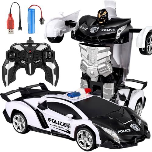 Hojalis Ferngesteuertes Auto, 2 in 1 Verformung Roboter RC Auto, 2.4GHz Ferngesteuertes Auto Transformator Spielzeug, 360° Drehung Auto Transformator Spielzeug, für Jungen und Mädchen ab 6+ Jahre Hojalis Ferngesteuertes Auto, 2 in 1 Verformung Roboter RC Auto, 2.4GHz Ferngesteuertes Auto Transformator Spielzeug, 360° Drehung Auto Transformator Spielzeug, für Jungen und Mädchen ab 6+ Jahre von Hojalis