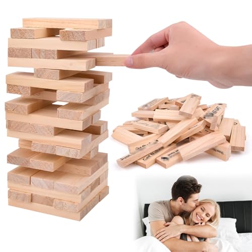 Hojalis Lust Tower, 48 Stück Holz Naughty Tumbling Tower Stapelblöcke, Verbesserung der Beziehungen, Paarspiele für Erwachsene Date-Nächte, Partys, Valentinstagsgeschenke Hojalis Lust Tower, 48 Stück Holz Naughty Tumbling Tower Stapelblöcke, Verbesserung der Beziehungen, Paarspiele für Erwachsene Date-Nächte, Partys, Valentinstagsgeschenke von Hojalis