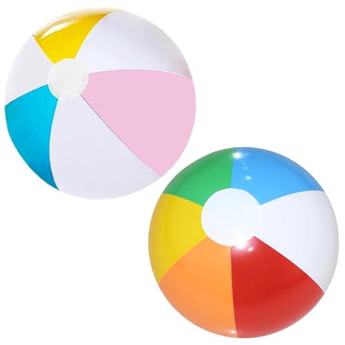 Hojalis Wasserball Aufblasbar, 2Pcs Wasserbälle, Beach Ball, Aufblasbarer Ball, für Aufblasbare Schwimmbad Spielzeug, Sommer Wasser Spiele Kinder, Schwimmen Party Supplies, Beach Strand Pool (40cm) von Hojalis