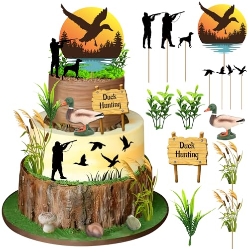 Hokiis Stockenten-Jagd-Kuchenaufsatz, 15 Stück, mehrfarbig, Party-Dekorationen Hokiis Stockenten-Jagd-Kuchenaufsatz, 15 Stück, mehrfarbig, Party-Dekorationen von Hokiis