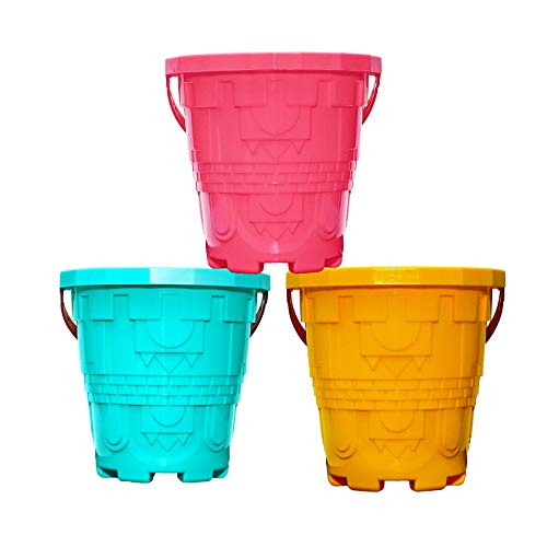 Holady Castle Model Strandeimer,7.28 "Große Sandeimer Eimer Strand Wasser Pool Bad Spielzeug, Umwelt ABS Langlebig Dicker Kunststoff Komplettes Geschenkset Bundle Für Jungen Mädchen - 3er Pack Holady Castle Model Strandeimer,7.28 "Große Sandeimer Eimer Strand Wasser Pool Bad Spielzeug, Umwelt ABS Langlebig Dicker Kunststoff Komplettes Geschenkset Bundle Für Jungen Mädchen - 3er Pack von Holady