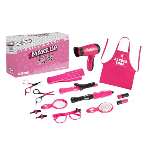 Friseur-Salon-Spielset für Mädchen, Frisiersalon-Set für Mädchen, Barber Spielset | Make-up- und Styling-Spielzeug-Set für Mädchen, inkl Friseur-Salon-Spielset für Mädchen, Frisiersalon-Set für Mädchen, Barber Spielset | Make-up- und Styling-Spielzeug-Set für Mädchen, inkl von Holdes