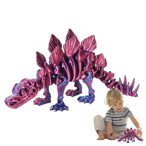 Holdes 3D-gedrucktes Dinosaurier-Spielzeug, 3D-Dinosaurier-Zappelspielzeug,Simulationstier-Lernspielzeug - Einzigartige Scharnierverbindungssimulation Tierskelett Sinnesspielzeug für Erwachsene, von Holdes