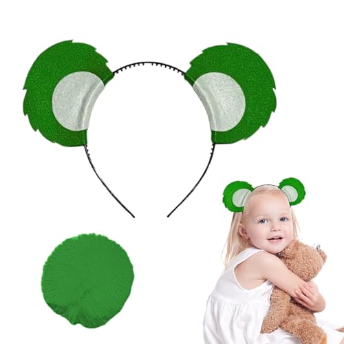Holdes Bear Ears Stirnband und Schwanz Set | Niedliche Kostüm-Haarschmuck mit Plüschschwanz | Fotografie Requisiten in Universalgröße, Bärenkostüm, Partybedarf Holdes Bear Ears Stirnband und Schwanz Set | Niedliche Kostüm-Haarschmuck mit Plüschschwanz | Fotografie Requisiten in Universalgröße, Bärenkostüm, Partybedarf von Holdes