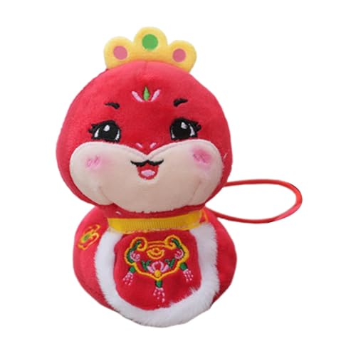 Holdes Chinesische Schlange, Plüschtier chinesische Schlange – Lucky Snake Plüsch Silvester Schlange Plüsch | Plüschspielzeug Rote Schlange, Dekoration zum chinesischen Neujahr von Holdes