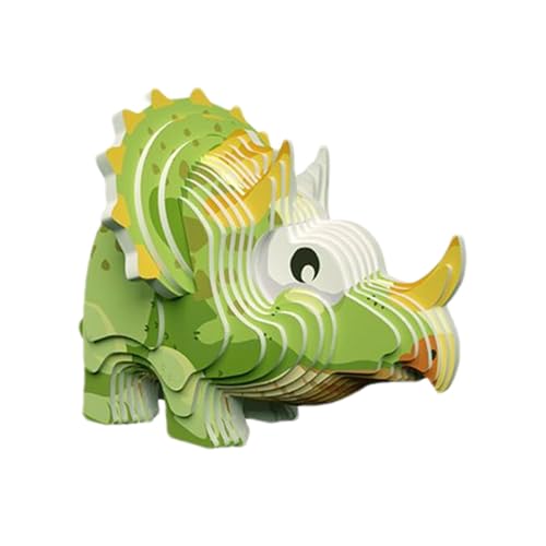 Holdes Dinosaurier-Puzzle, 3D-Dinosaurier-Puzzle,3D-Puzzle aus Papier, Dinosaurier-Tier-Puzzle - Vorschulpädagogisches Lernspielzeug, Tierbausteine, Dinosaurier-Lernaktivitätsspielzeug für Jungen und von Holdes