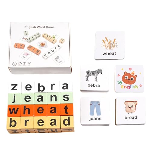 Holdes Holzblöcke Rechtschreib-Spiel, Leseblöcke aus Holz, Rechtschreibung, Alphabet-Buchstabenspiel für Rechtschreibung, Flash-Karten, Buchstaben-Puzzle Holdes Holzblöcke Rechtschreib-Spiel, Leseblöcke aus Holz, Rechtschreibung, Alphabet-Buchstabenspiel für Rechtschreibung, Flash-Karten, Buchstaben-Puzzle von Holdes