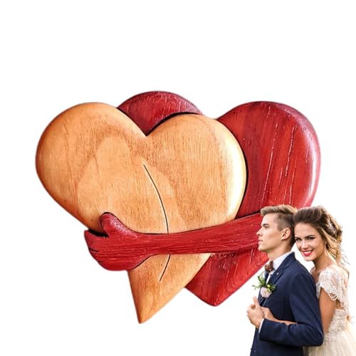 Holdes Holzherz | Holz Herz Ornamente Puzzle Tokens - Herz Puzzle Skulpturen Desktop Ornament Home Tischdekoration, Holzsteine für Paare Freunde Holdes Holzherz | Holz Herz Ornamente Puzzle Tokens - Herz Puzzle Skulpturen Desktop Ornament Home Tischdekoration, Holzsteine für Paare Freunde von Holdes