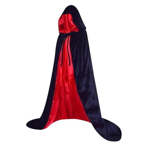 Holdes Kapuzenumhang für Erwachsene, Vampir Kostüm Erwachsene - Vampir Kostüm aus überzeugendem Samt - Halloween Cosplay Umhang - überzeugendes Vampir oder Hexenkostüm aus Samt Holdes Kapuzenumhang für Erwachsene, Vampir Kostüm Erwachsene - Vampir Kostüm aus überzeugendem Samt - Halloween Cosplay Umhang - überzeugendes Vampir oder Hexenkostüm aus Samt von Holdes
