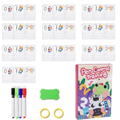 Holdes Kontroll-Trainingsbuch, löschbares Vorschulaktivitäten-Tracing-Buch, Schreib-Lernkarten, Handschriftbuch, Kontroll-Trainingskarte für , Kinder von Holdes