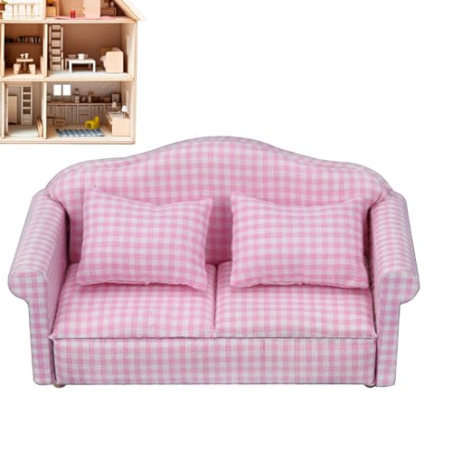 Holdes Miniatur-Sofa, Sofa mit Kissen, gepolsterter Liegestuhl, hohe Simulation, 1:12 | Spielzeug für Wohnzimmermöbel, neigbar, gepolstert, einfacher Lesestuhl aus Stoff Holdes Miniatur-Sofa, Sofa mit Kissen, gepolsterter Liegestuhl, hohe Simulation, 1:12 | Spielzeug für Wohnzimmermöbel, neigbar, gepolstert, einfacher Lesestuhl aus Stoff von Holdes