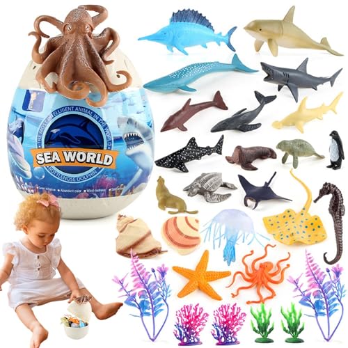 Holdes Ozeantiere Figuren Ornament Modell Modell Spielzeug Modell Tier Modell Modell Meerestiere Modell Meerestiere Zubehör Partygeschenk Lernspielzeug von Holdes