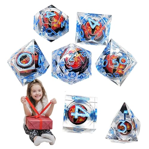 Holdes Polyedrisches Würfelspiel – 7 rotierende Würfel Drachenauge, verschleißfestes Spielwürfelzubehör, für Mathe-Spiele, Rollenspiele und andere Tischspiele Holdes Polyedrisches Würfelspiel – 7 rotierende Würfel Drachenauge, verschleißfestes Spielwürfelzubehör, für Mathe-Spiele, Rollenspiele und andere Tischspiele von Holdes